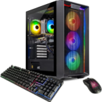 Nebula Gaming PC Desktop – AMD Ryzen 5 5600X 3.7 Ghz, NVIDIA RTX 4060 Ti, 1TB NVME SSD, 16GB DDR4 RAM 3200, 600W Gold PSU, 11AC Wi-Fi, Windows 11 Home 64-Bit,Black