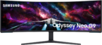 57" Odyssey Neo G9 Series Dual 4K UHD 1000R Curved Gaming Monitor, 240Hz, 1Ms with Displayport 2.1, Quantum Mini-Led, Displayhdr 1000, AMD Freesync Premium Pro, LS57CG952NNXZA, 2023