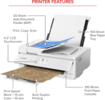 PIXMA Ts9521Ca – Wireless Home All-In-One Inkjet Printer - Image 2