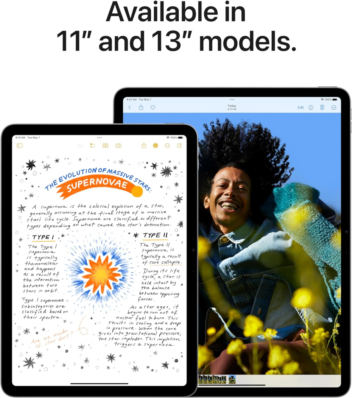 Ipad Air 13-Inch (M2): Built for  Intelligence, Liquid Retina Display, 128GB, 12MP Front/Back Camera, Wi-Fi 6E, Touch ID, All-Day Battery Life — Blue - Image 3