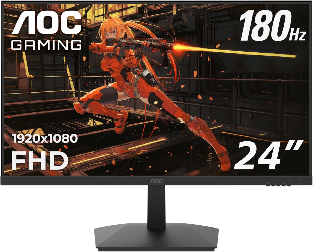 24G15N 24" Gaming Monitor, Full HD 1920X1080, 180Hz 1Ms, 1X HDMI 2.0, 1X Display Port, Adaptive-Sync, 3-Sided Frameless, HDR Ready, Console Gaming Ready, 3-Year Zero-Bright-Dot - Image 1