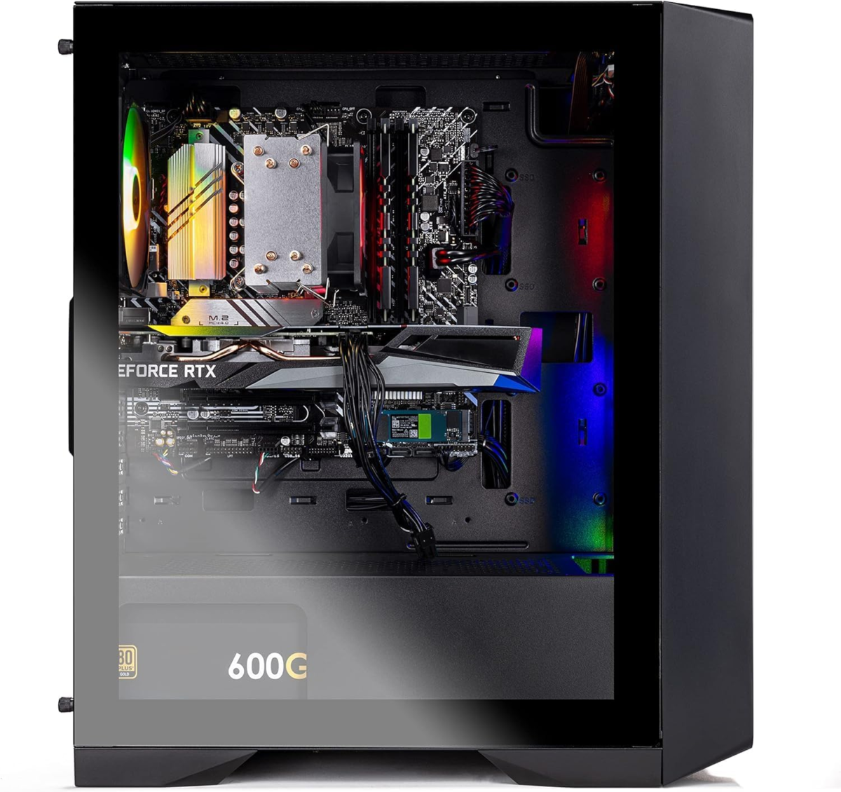 Nebula Gaming PC Desktop – AMD Ryzen 5 5600X 3.7 Ghz, NVIDIA RTX 4060 Ti, 1TB NVME SSD, 16GB DDR4 RAM 3200, 600W Gold PSU, 11AC Wi-Fi, Windows 11 Home 64-Bit,Black - Image 9