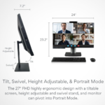 Envision 27" All-In-One Desktop PC (24-Core Intel I9-14900, 64GB RAM, 4TB NVME, Wifi 6, Windows 11 Pro, Type-C, Web Cam, Card Reader, DVD-RW, FHD, KB/M - Business Computer W/Productivity Accessories - Image 4