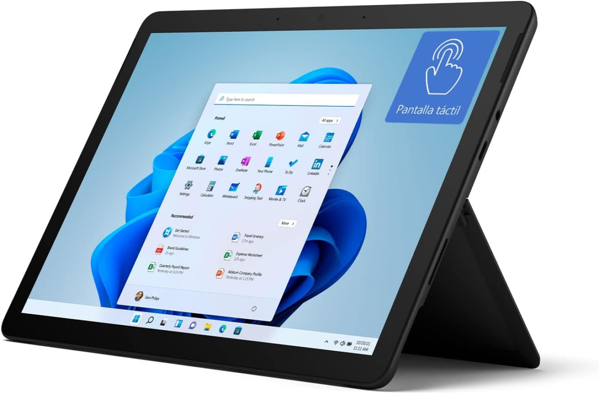 Surface Go 3 - 10.5" Touchscreen - Intel® Pentium® Gold - 8GB Memory - 128GB SSD - Device Only - Black (Latest Model) (Renewed) - Image 1