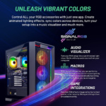 Nebula Gaming PC Desktop – AMD Ryzen 5 3600 3.6 Ghz, NVIDIA GTX 1650, 500GB NVME SSD, 16GB DDR4 RAM 3200, 600W Gold PSU, 11AC Wi-Fi, Windows 11 Home 64-Bit,Black - Image 2