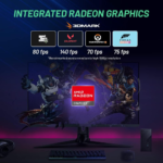 Mini PC X1 Gaming PC Desktop – AMD Ryzen 5 5600G 3.9 Ghz, Radeon Graphics, 500GB NVME SSD, 16GB DDR4 SODIMM RAM, 120W AC Adapter/Wi-Fi, Windows 10 Home 64-Bit,Black - Image 3