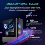 Shadow Gaming PC, Intel I7 12700F 2.1 Ghz, RTX 4060, 1TB NVME, 16GB DDR4 RAM 3200, 600W Gold PSU Wi-Fi, Win 11 Home, Rgb-Keyboard and Rgb-Mouse Included,Black - Image 2